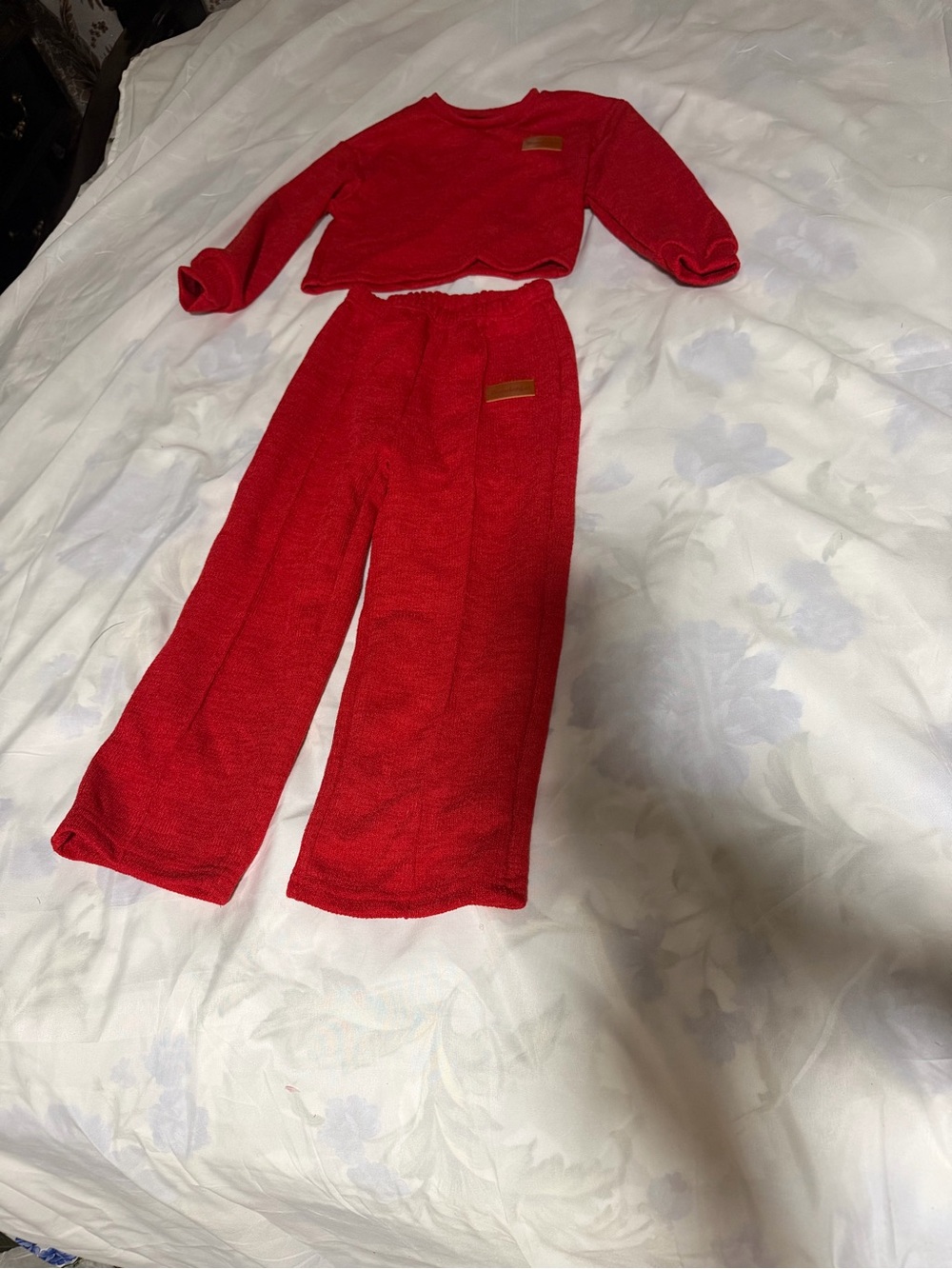 Kids Cozy Red Two-Piece Pajama Set